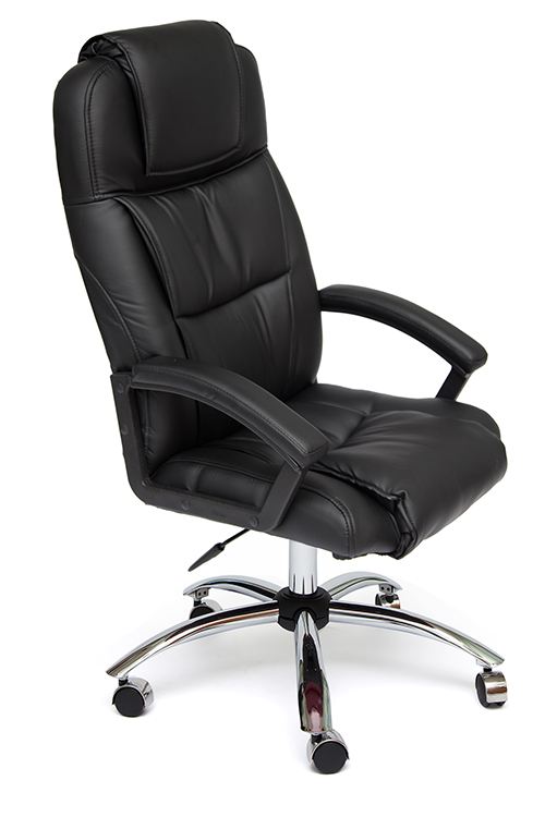 TETCHAIR BERGAMO (хром) - Кож/зам, черный, 36-6
