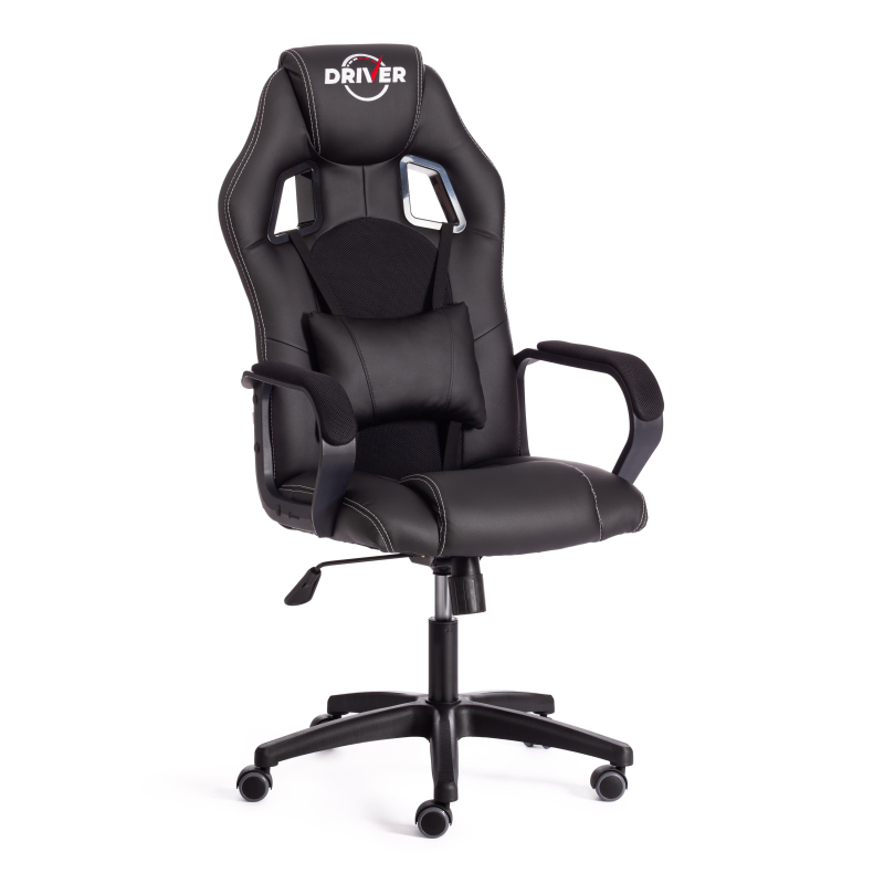 TETCHAIR DRIVER - Кож/зам/ткань, черный/черный , 36-6/TW-11
