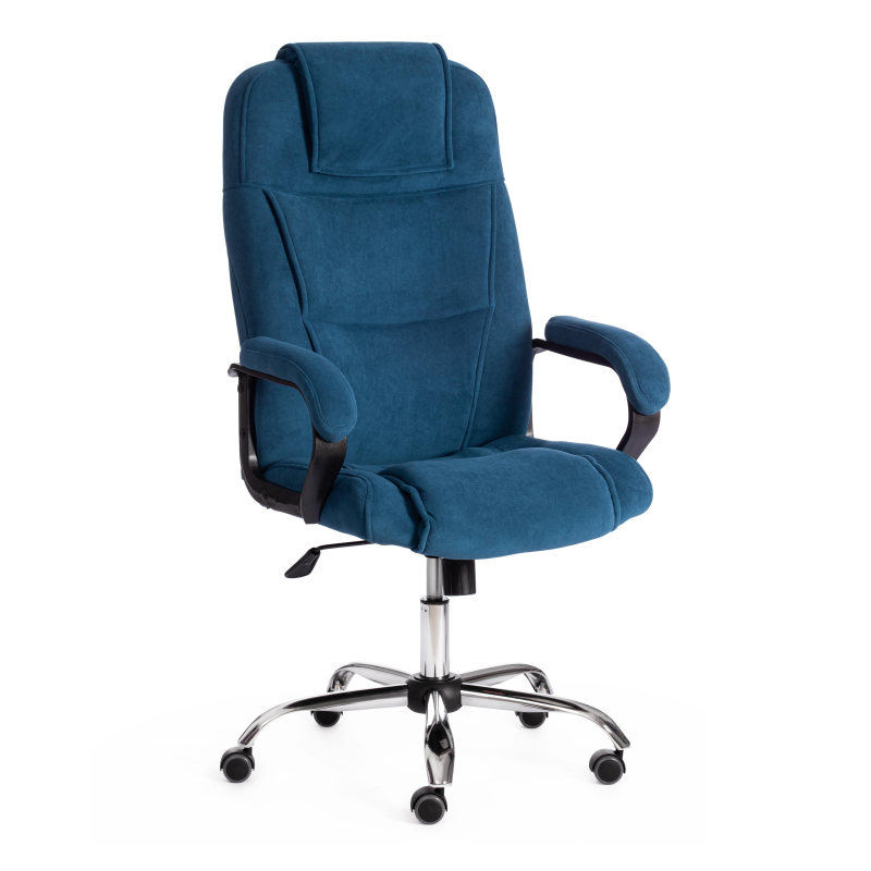 TETCHAIR BERGAMO (хром) - Флок , синий, 32