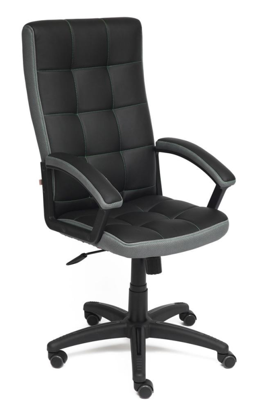 TETCHAIR TRENDY - Кож/зам/ткань, черный/серый, 36-6/12