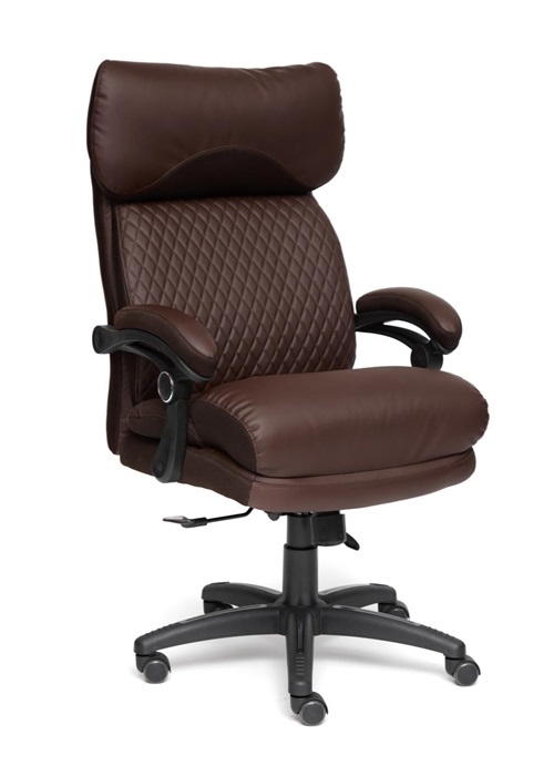 TETCHAIR CHIEF - Кож/зам/ткань, коричневый стеганный/коричневый, 36-36/36-36/24