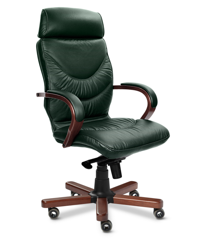 LEEDS WOOD A - LEEDS WOOD A Тёмный орех/кожа Madras Verde+к/з