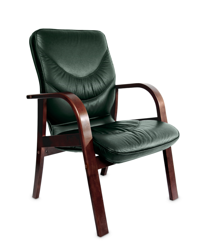 LEEDS WOOD D - LEEDS WOOD D  Тёмный орех/кожа Madras Verde+к/з